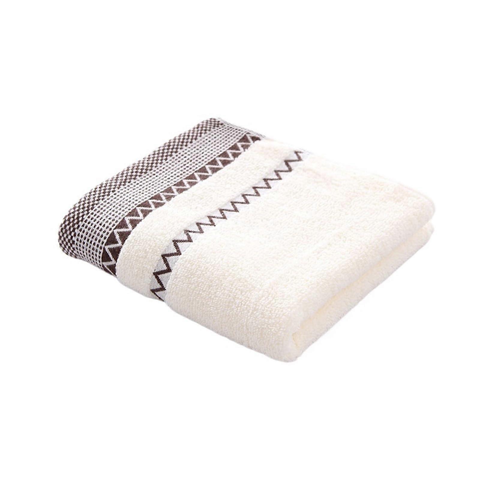 Cotton Bath Towel Set of 3 with Soft Face Towel 34x70cm, Quick Absorption, Camel