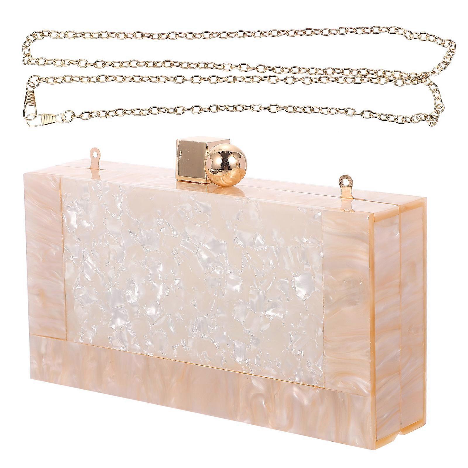 Lady Cross Body Pouch Acrylic Shell for Storage Use 2Pcs