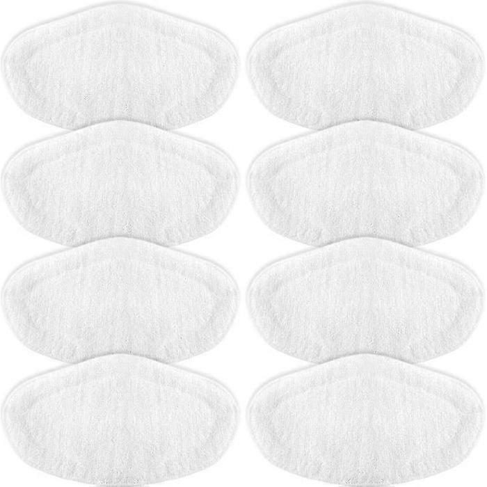 Steam Mop Replacement Pads, Reusable Microfiber Cleaning Cloths, 2-Pack, White