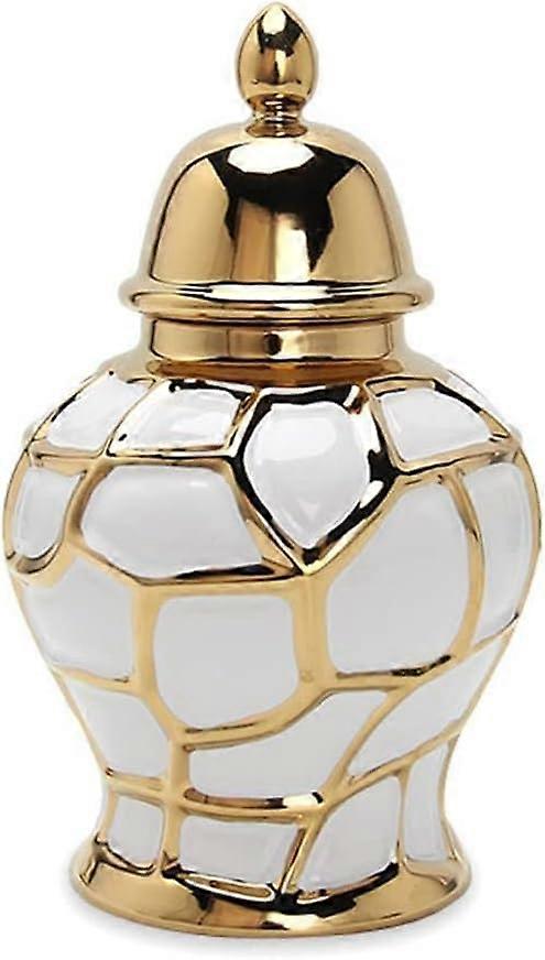 Large Handpainted Ceramic Ginger Jar with Lid for Home Decor and Elegant Floral Display