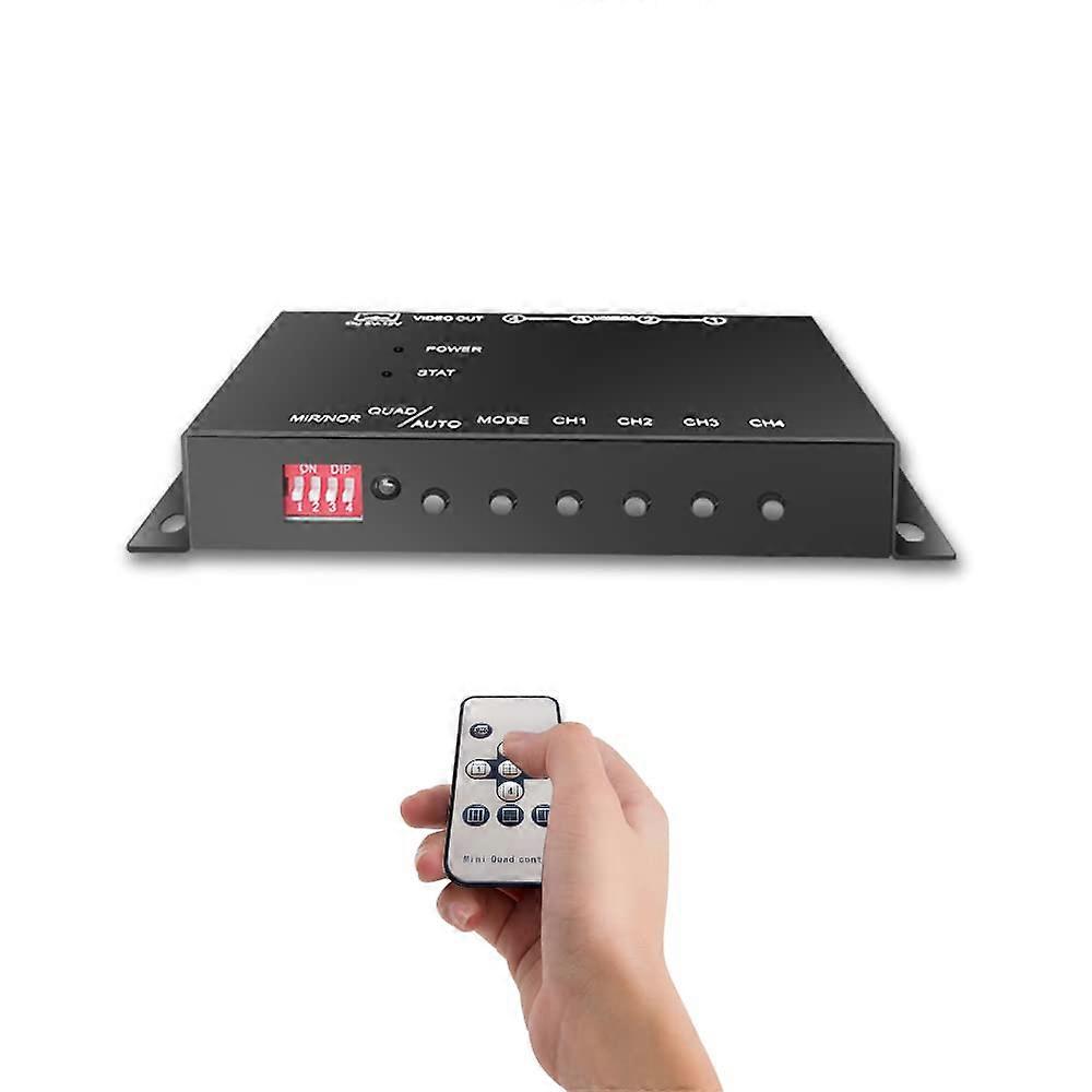 CCTV Video Quad Processor 4 Channel Security Camera System with Realtime Display and Remote Control