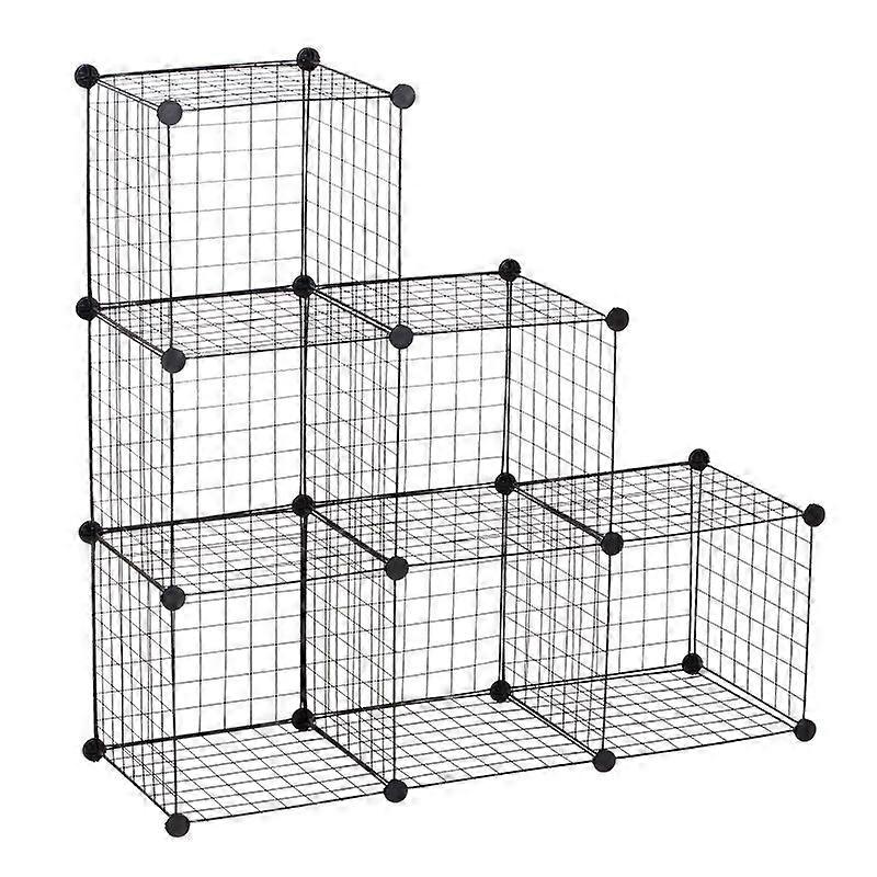 6 Cube Metal Wire Storage Cabinet