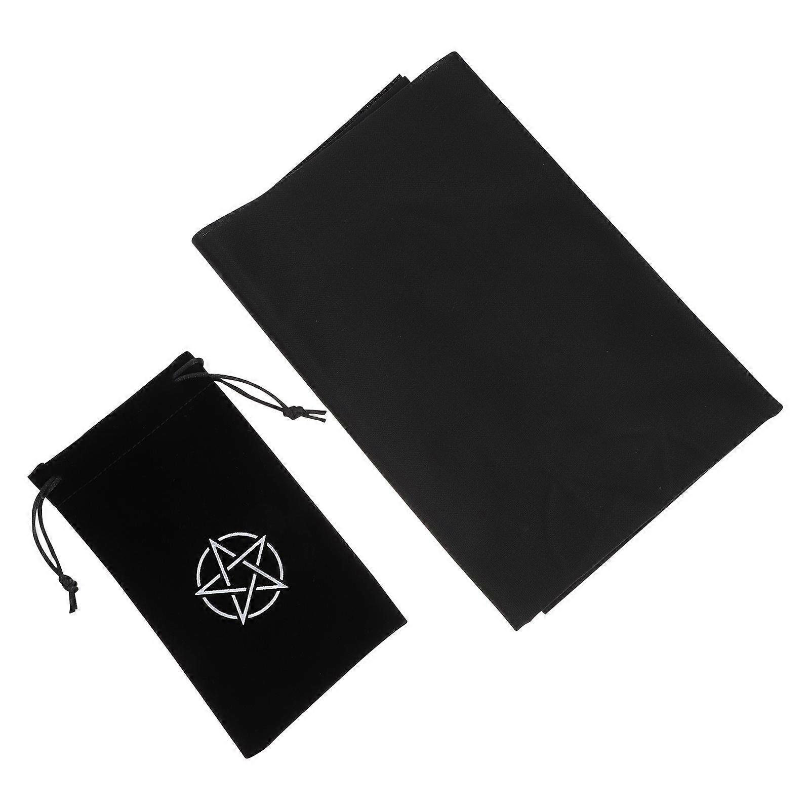 Tarot Cards Storage Bag and Pentacle Tablecloth for Game Props 1Set