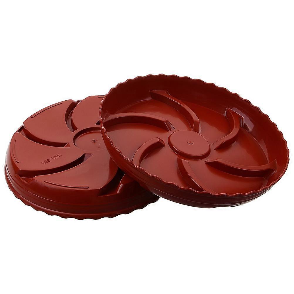 2pcs Thick Plastic Round Plant Saucer Water Catcher Drip Tray for Indoor Outdoor Garden Supplies Red