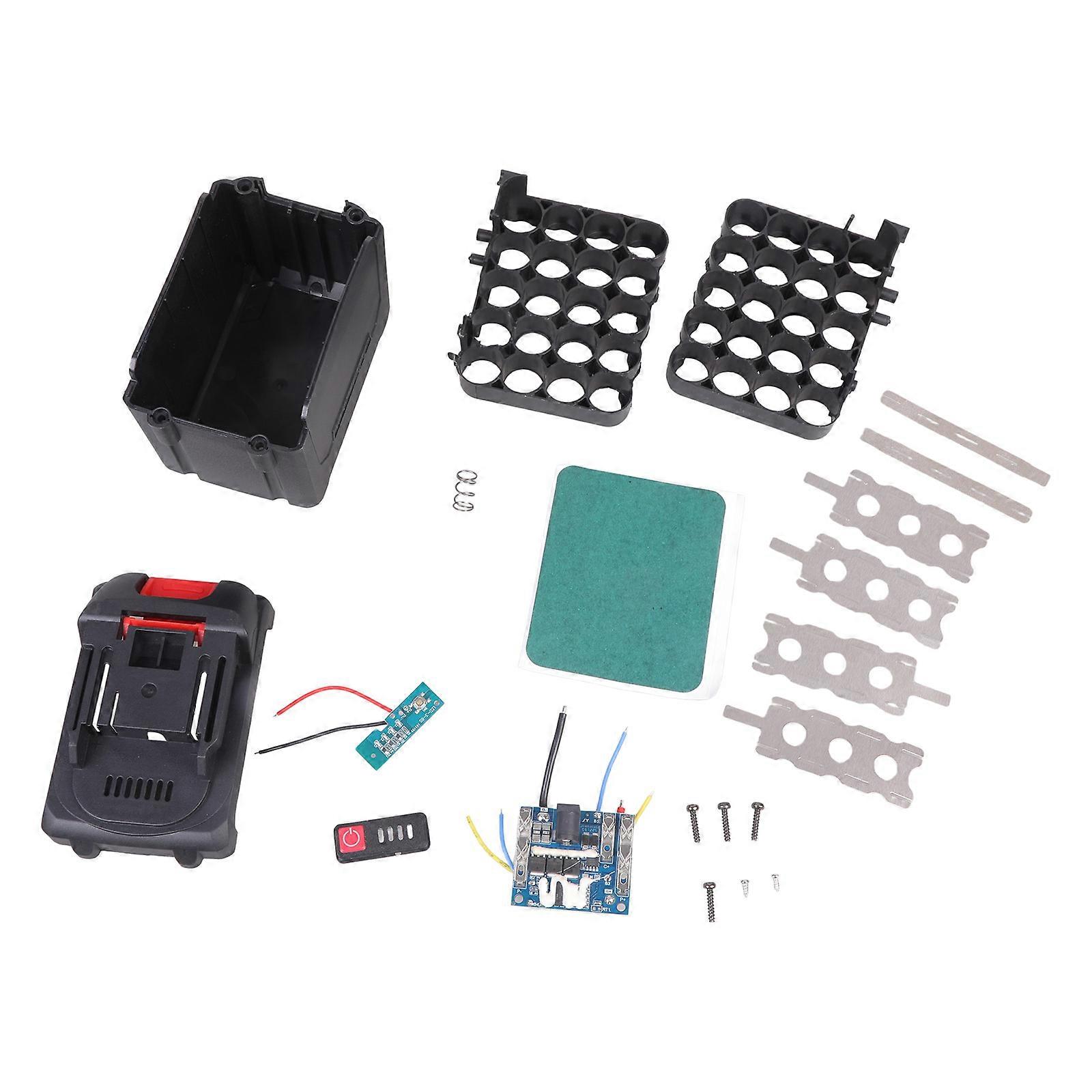 Plastic Battery Storage Case Suitable With Tool 10/15/20 Cores ABS Shell Featuring LED Power Indicator Multicolor