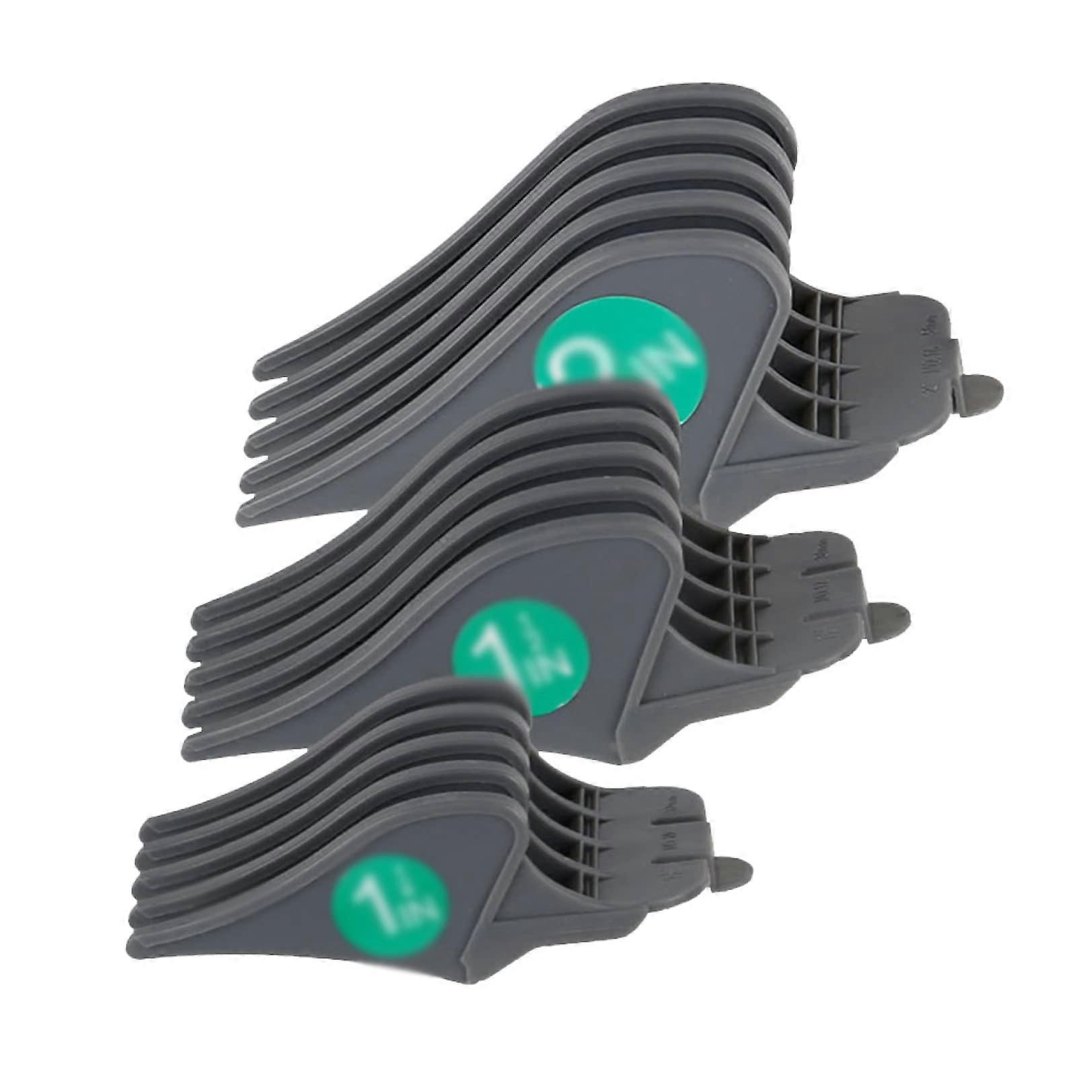 Clipper Guide Combs 3 Pcs Set for Precise Taper Control and Seamless Fade Blending Grey