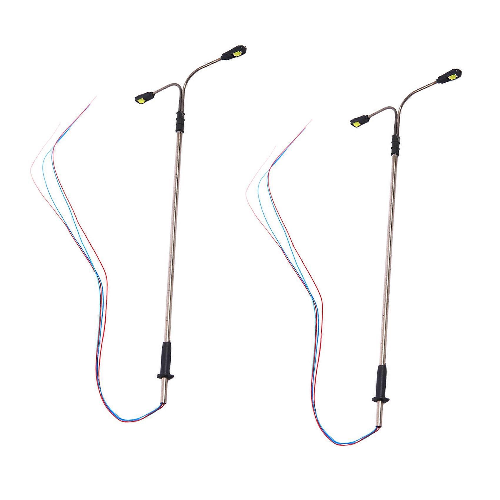 20X 2LED 1:100 Scale Street Light Scenery Mini Lamppost for Sand Table Model Lamp Post Type E