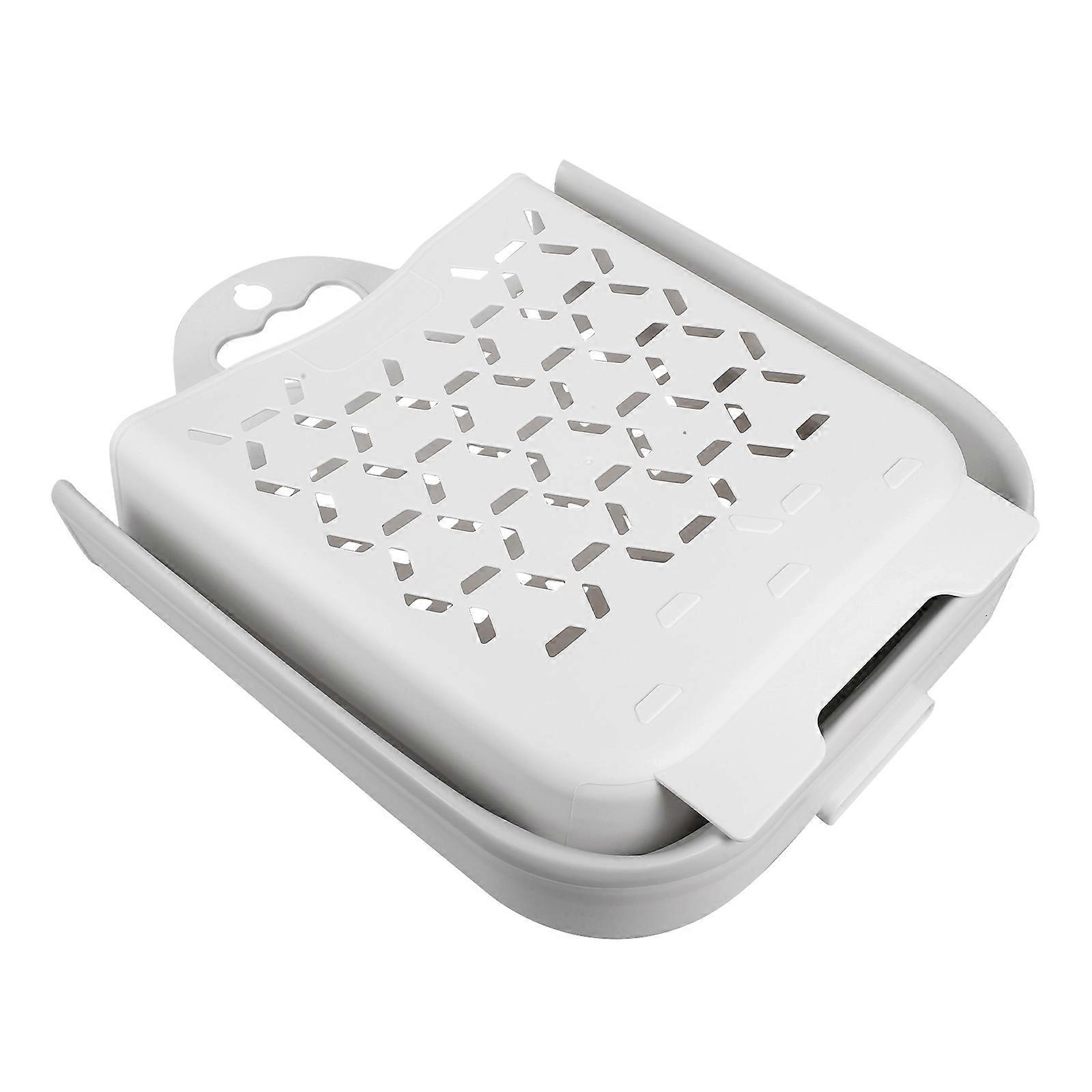 Wall Hanging Laundry Baskets Rectangular White Foldable Storage For Bathroom Home Use 1Set