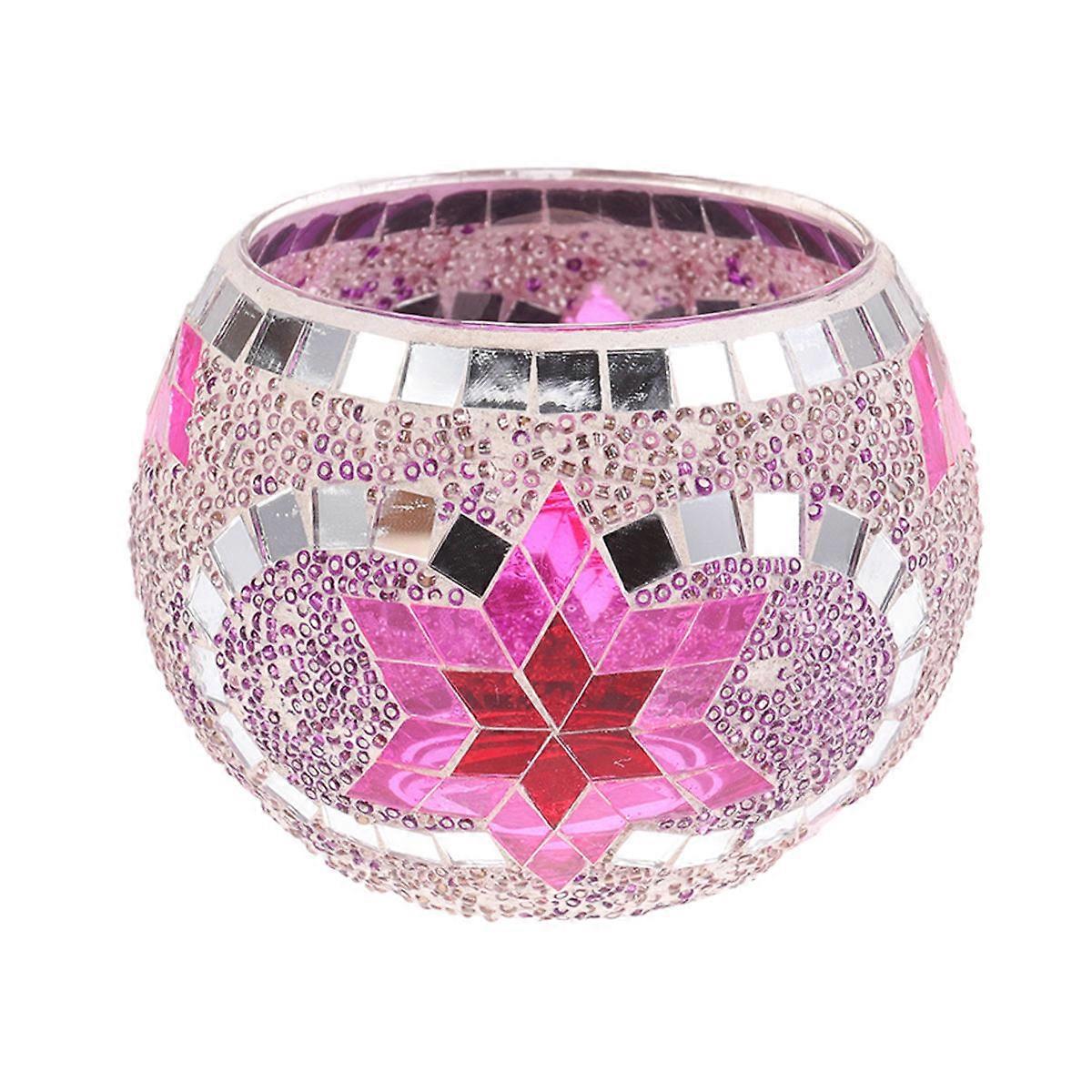 Tealight Holder for Decoration Mosaic Patch Glass Candle Holder