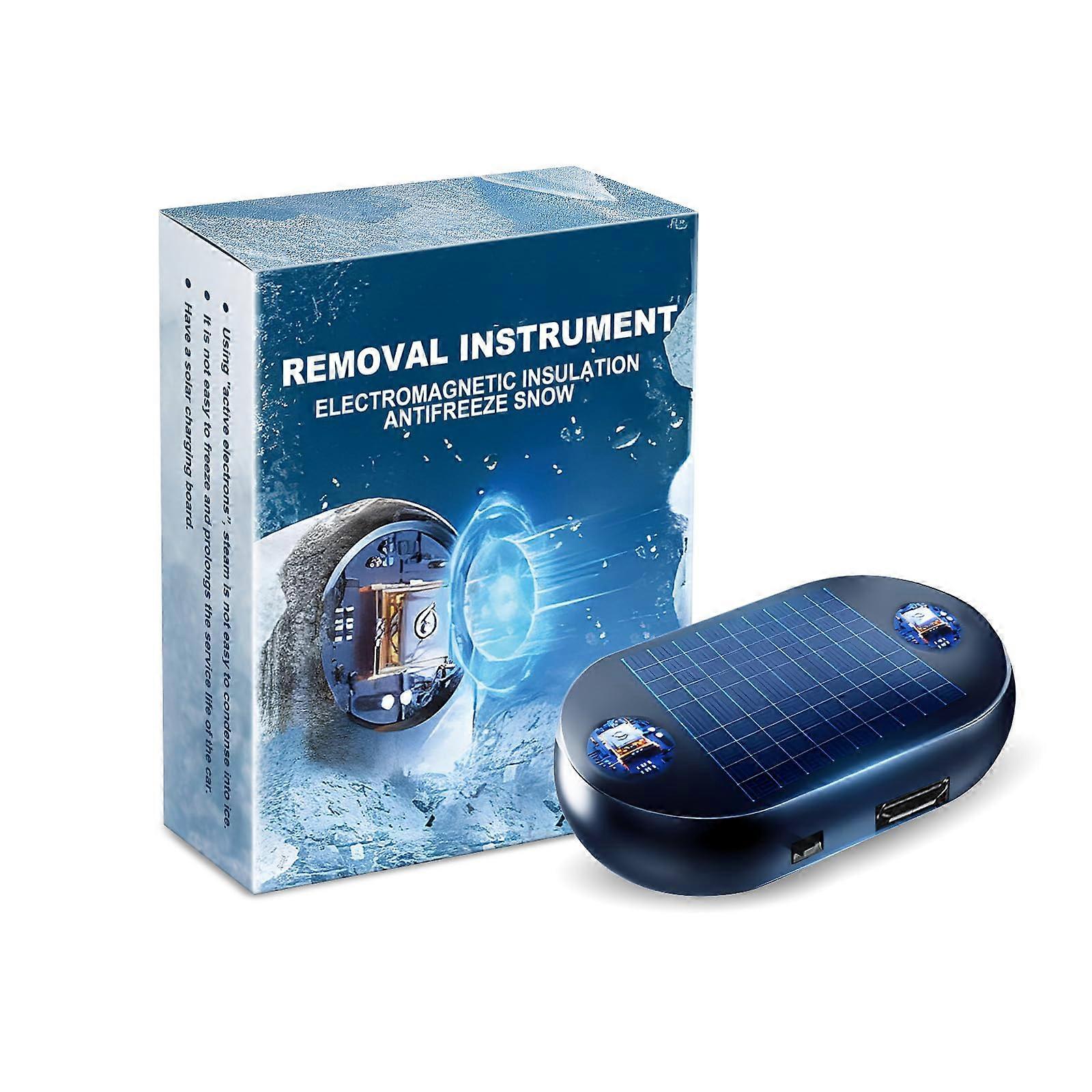 Car Windshield Defroster Solar Powered Fast Ice Removal Universal Electromagnetic De Icer 1PCS