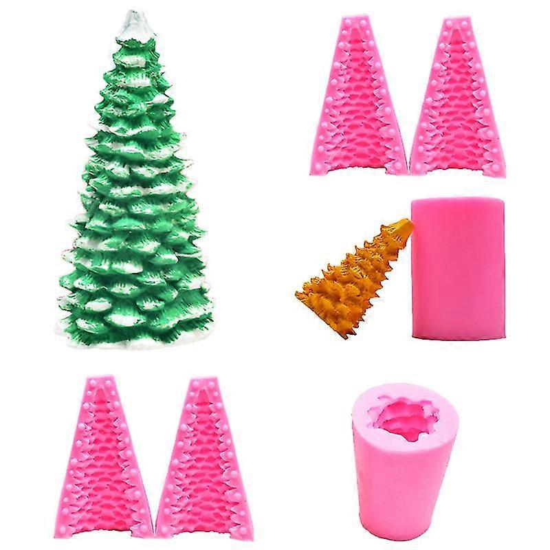 2025 Christmas Tree Candle Molds Epoxy Resin Casting Molds Pine Tree Candle Making