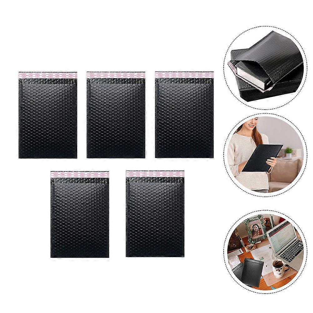 Express Bubble Bags for Storage Use 5Pcs Waterproof Black Packaging Bags