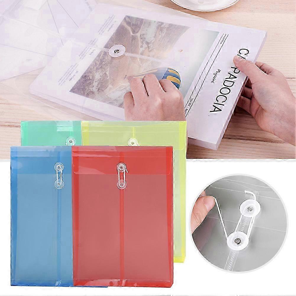 Plastic document organiser bags A4 size Secure Snap-Button Keeps Items Safe Inside. Home Document Storage Solution  Green