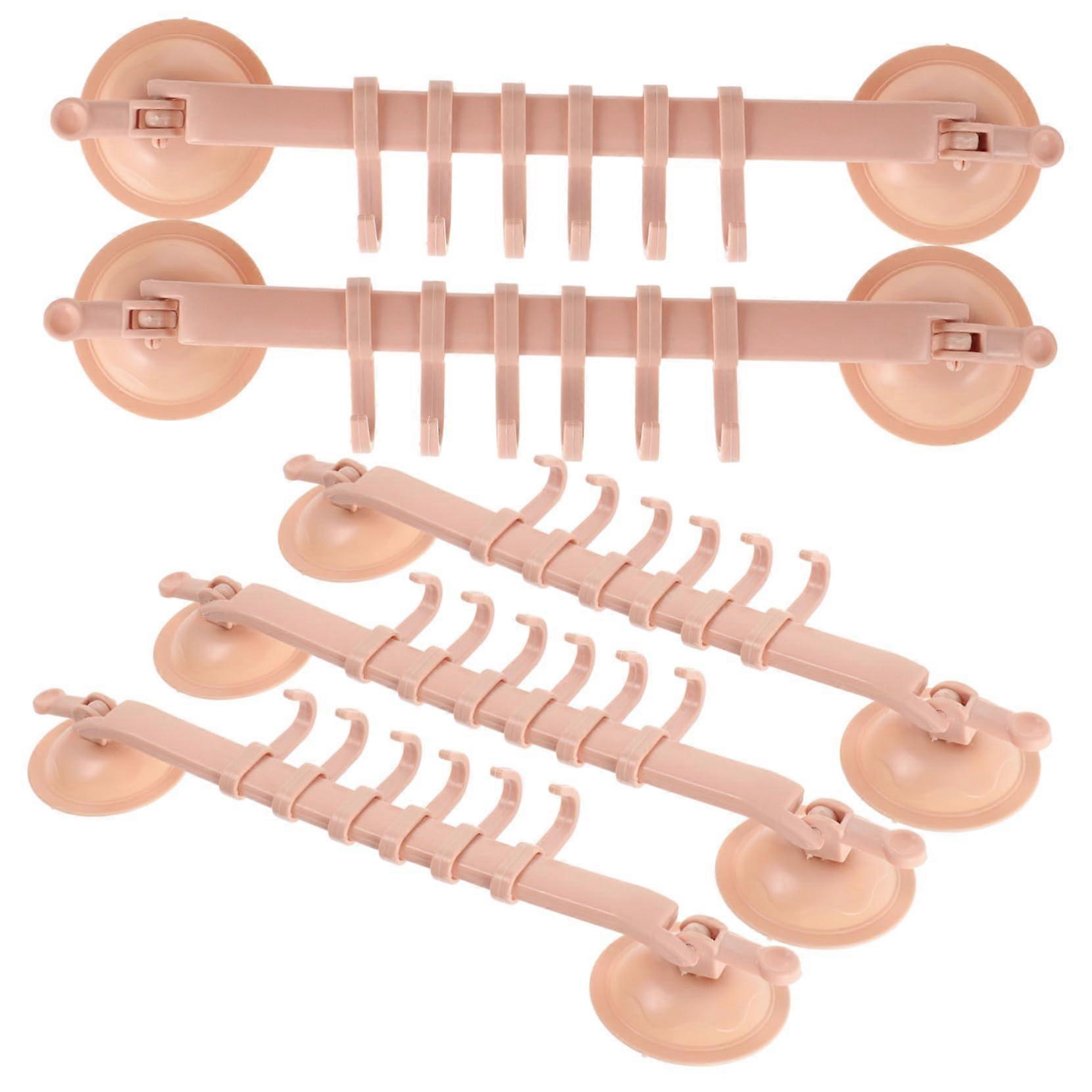 5pcs Wall Mounted Hooks with Removable Suction Mount for SpaceSaving Kitchen Bathroom Storage