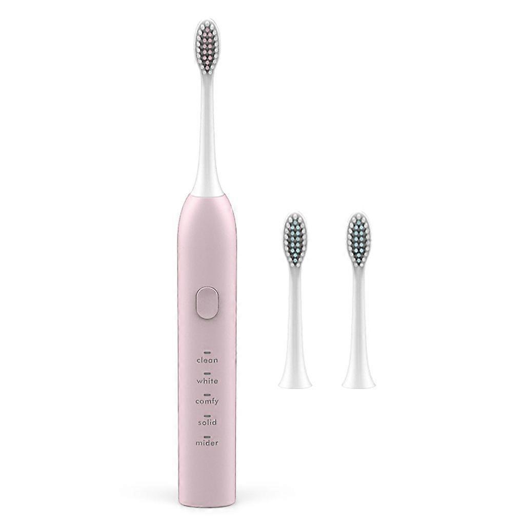 Sonic Electric Toothbrush USB Toothbrush with 2 Brushes Replacement Heads Set