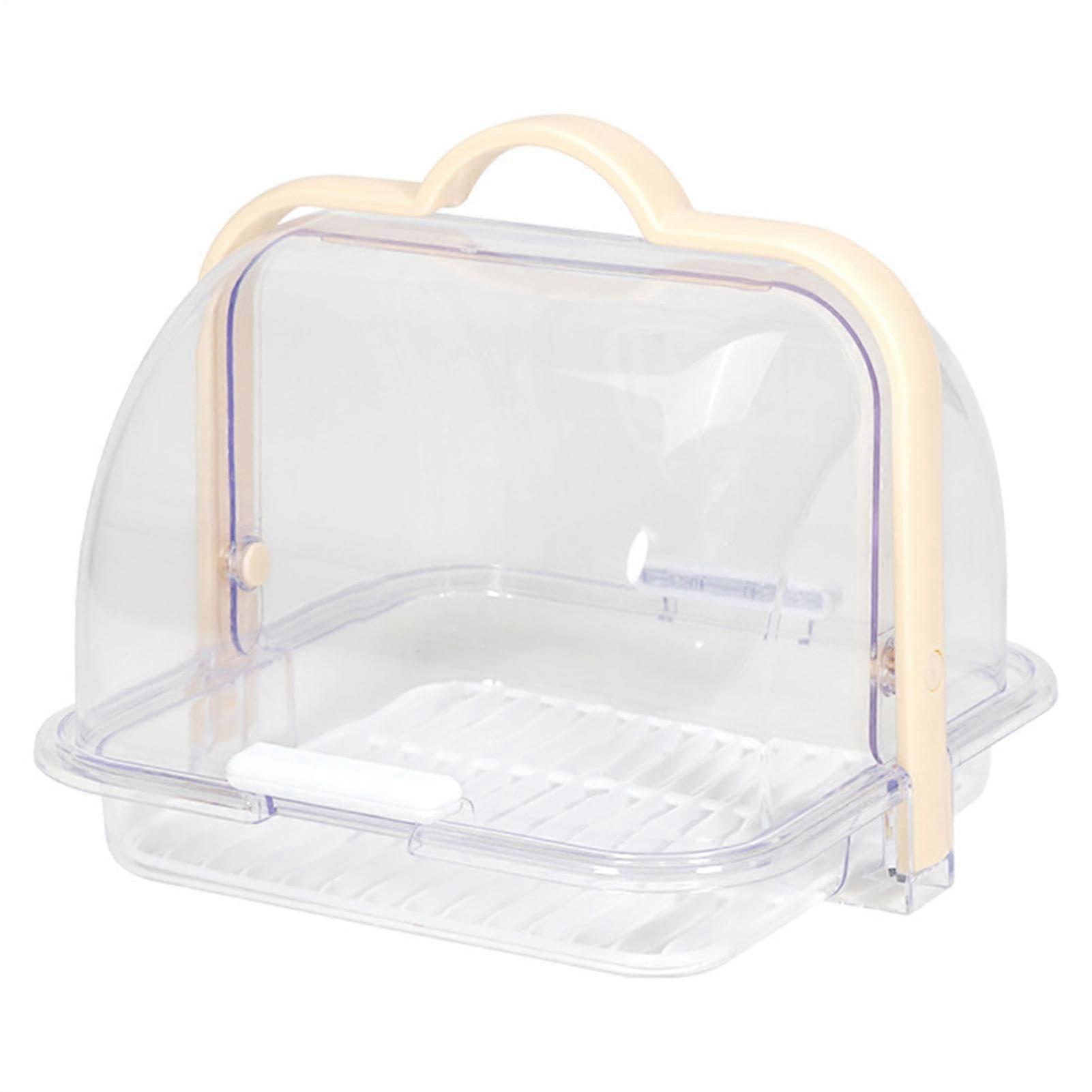 Clear Bread Storage Container with Airtight Lid, Transparent Bread Keeper for Countertop Rolls Bagels