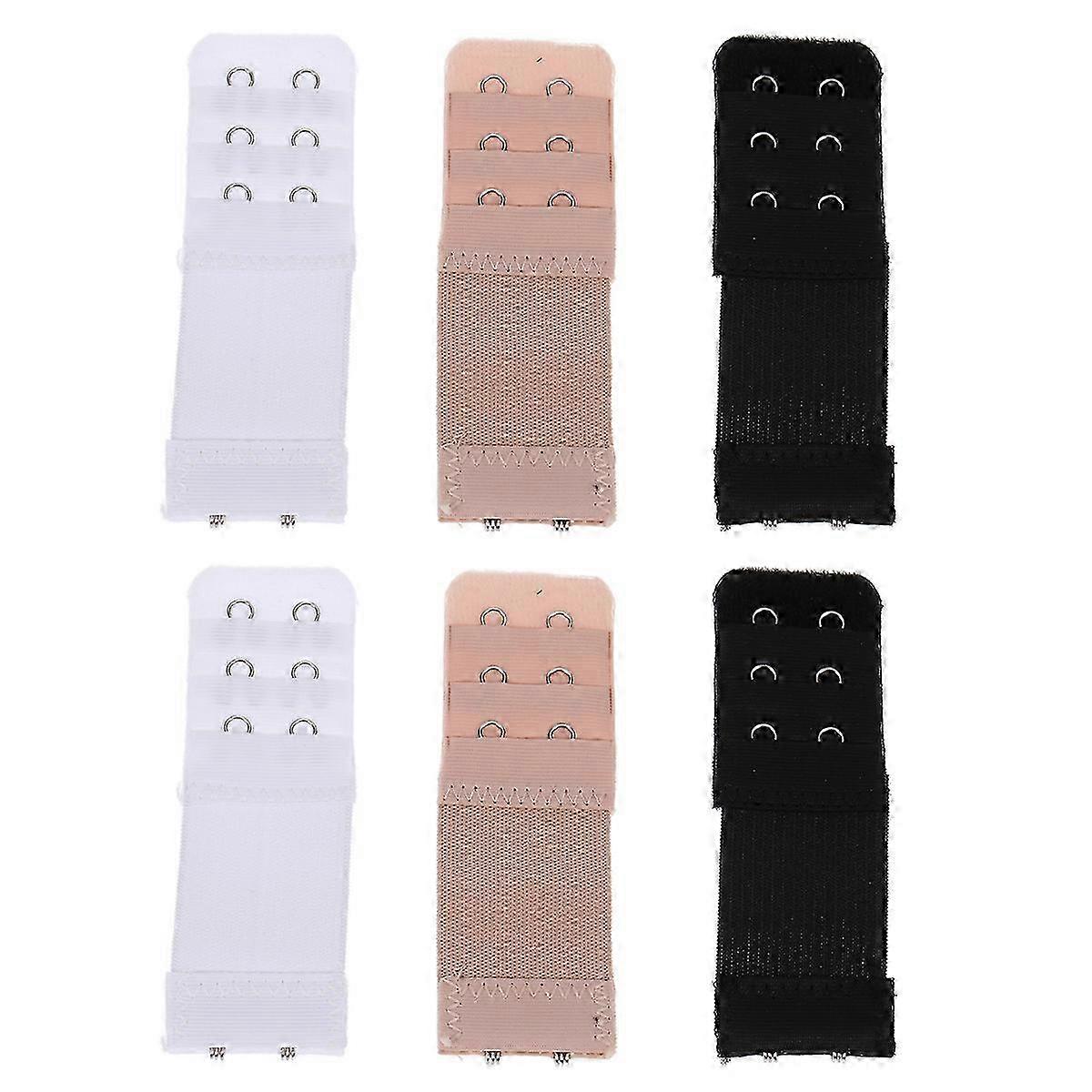 6 Pcs Backless Bra Extender 2 Hook Lengthened Straps for Women's Bras