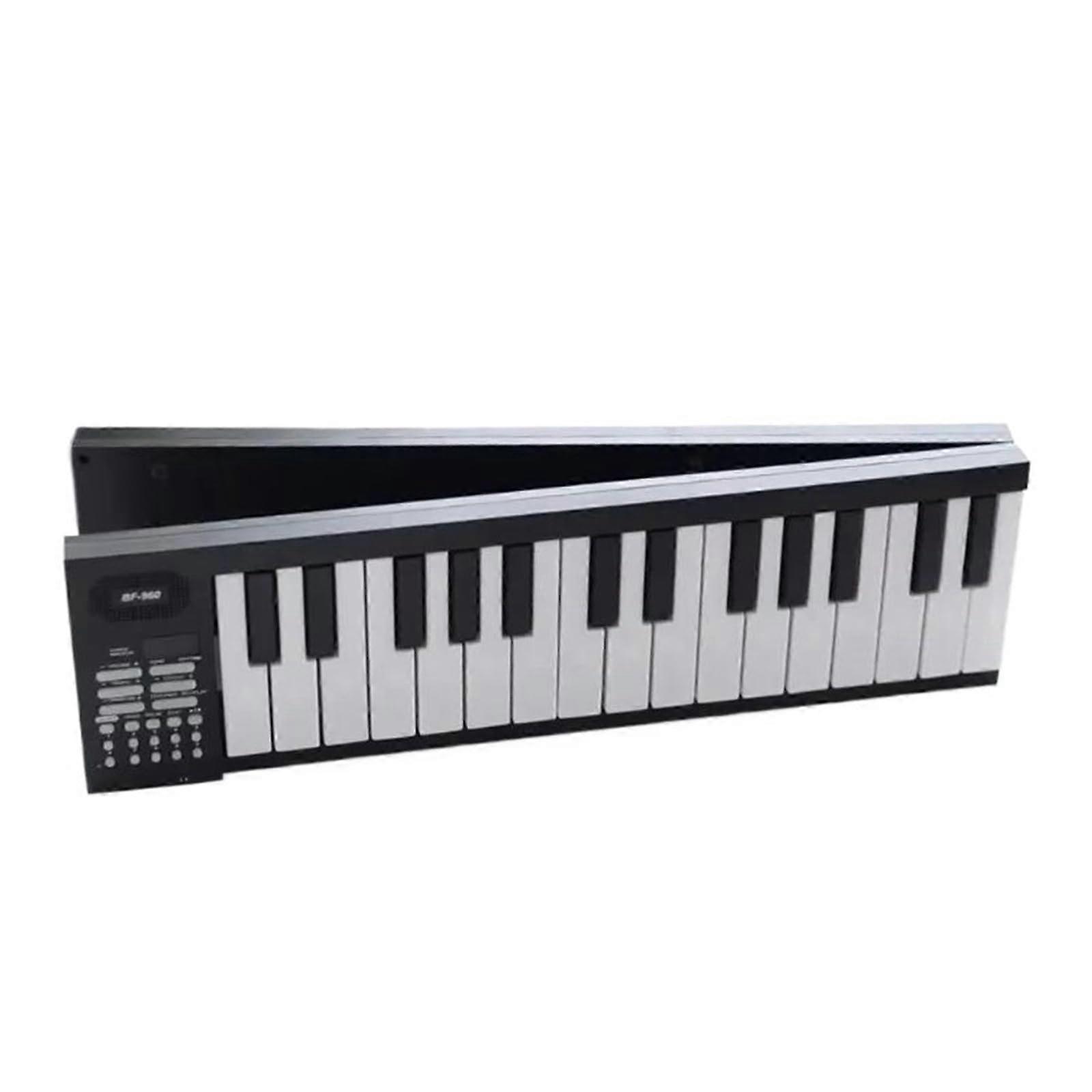 61 Key Electronic Keyboard for Beginners Foldable Portable Piano with Bag Black