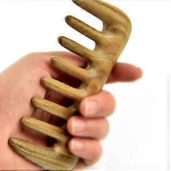 1Pcs Green Wide Tooth Hair Comb - Naturlig trekam for krøllete hår - ikke statisk for massasje kam detangling