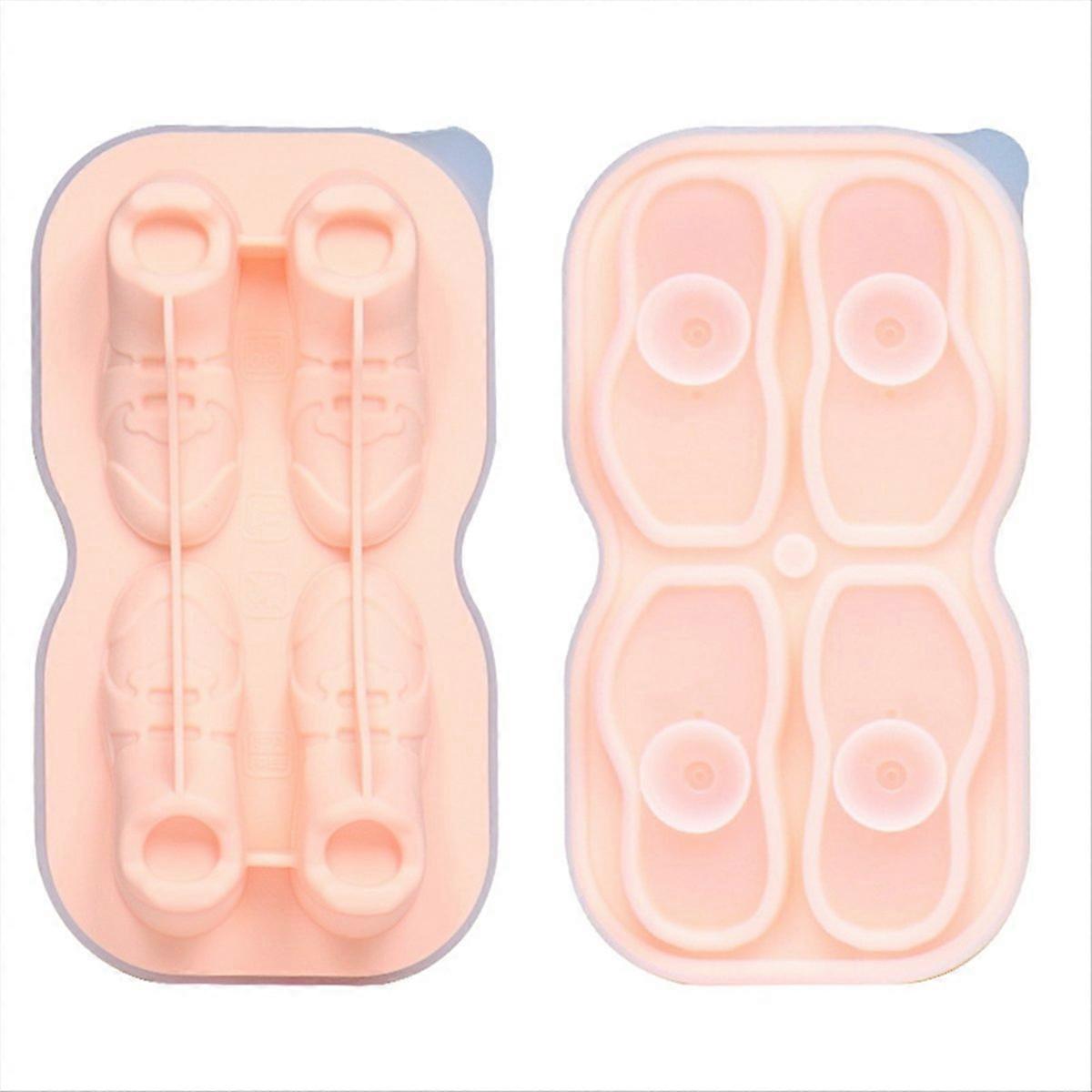 Shoe Ice-Cube Mold 4 Cavity Shoe Shape Ice-Cube Molds Reusable A