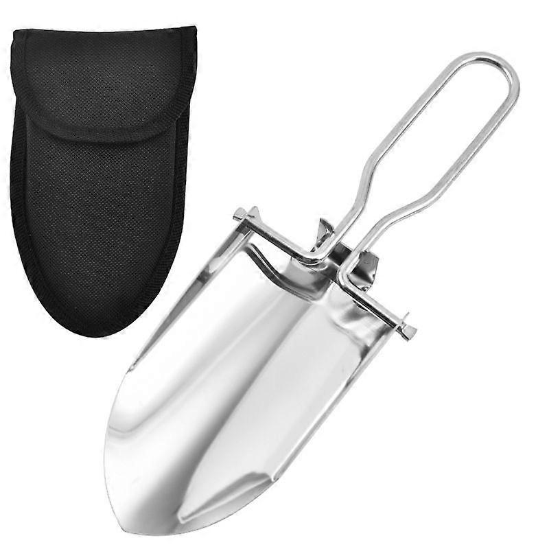 Mini Shovel with Case - Length 12.5 cm (folded) - Width 6.5 cm, Silver