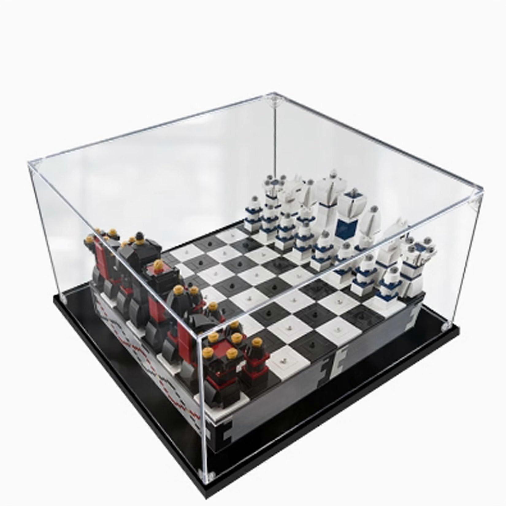Acrylic Display Case Compatible with  Chess 40174, Clear Dustproof Box with 360° View and Stable Base