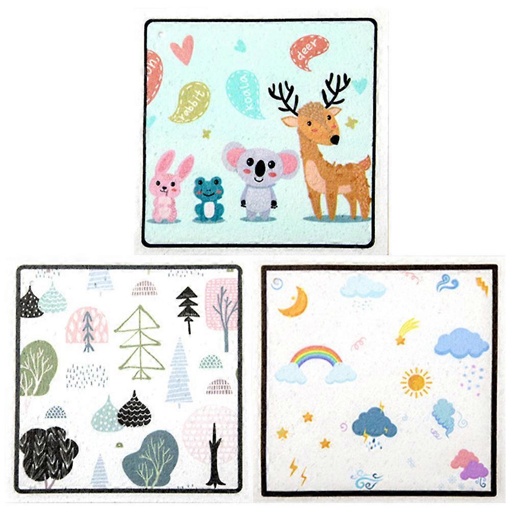 Absorbent Dish Cloth Kitchen Dish Towels for Cleaning Use 3Pcs Set