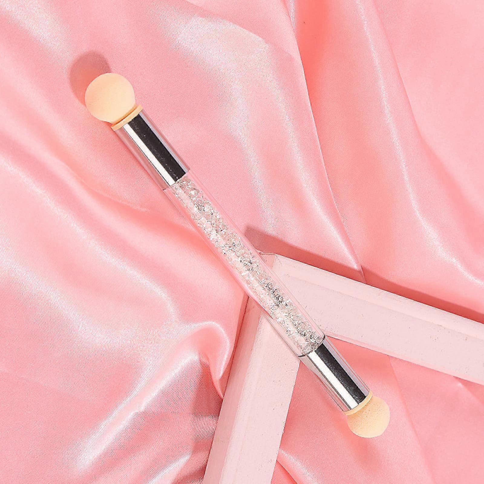 Nail Art Pen DoubleEnded Washable Gradient Sponge Tool with Precise Control Tip and 4 Refills White