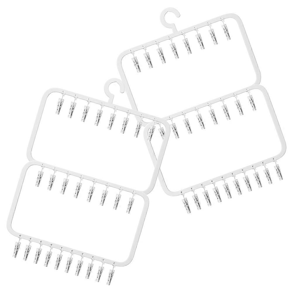 Plastic Clothes Drying Rack Socks Clip Hangers for 2Pcs Foldable Use