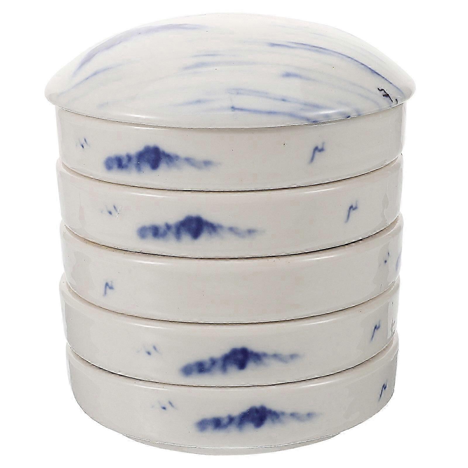 A convenient ceramic palette set, stackable palette, multi-layer paint tray