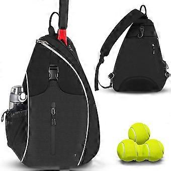 Justerbar axelremsväska för multisport – Stöldskyddad, andningsbar, slitstark polyester, kompatibel med tennis/badminton/pickleball