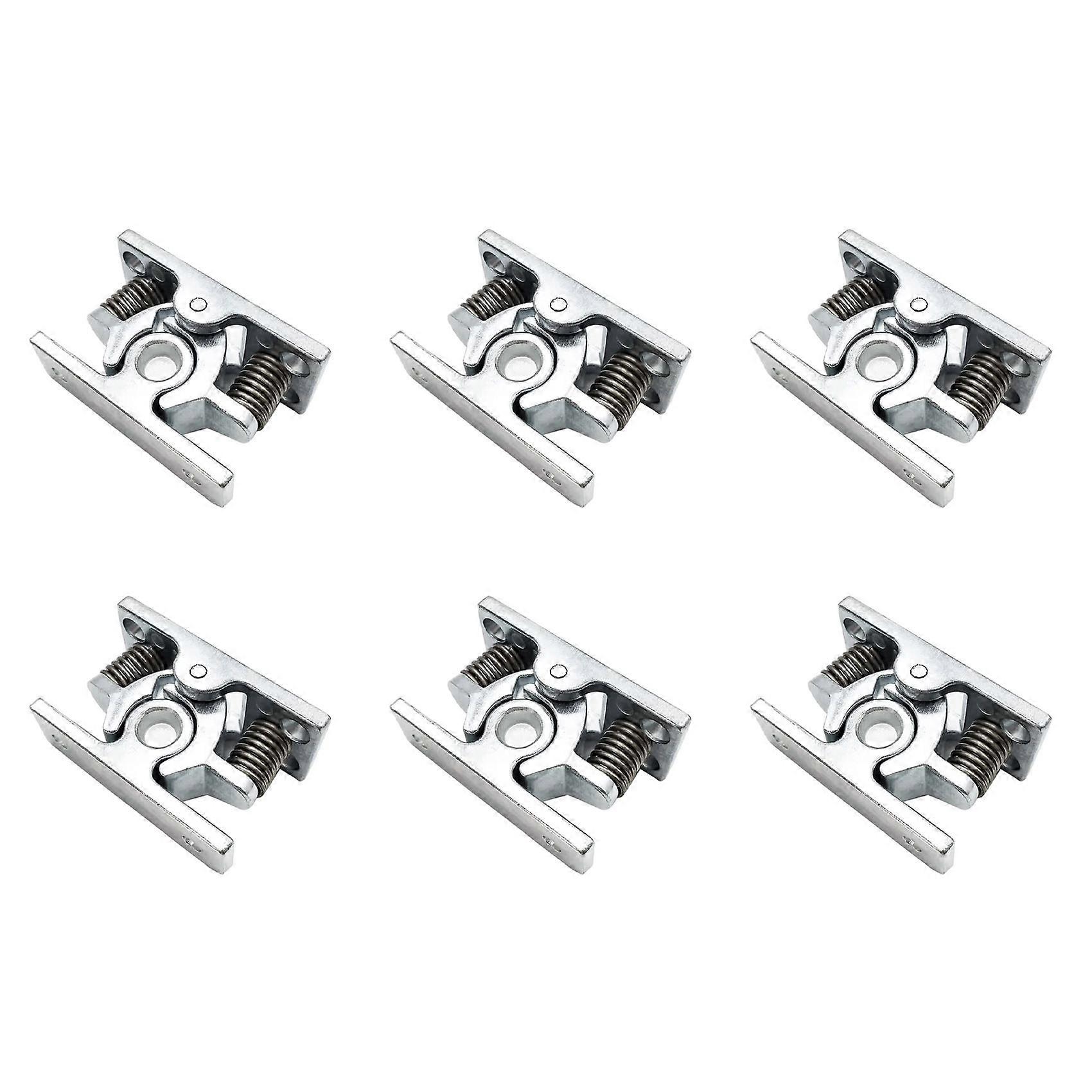 6Pcs Spring Loaded Door Easy Lock Stop Catch Release Clamp Double Roller Catch (Mp-4)