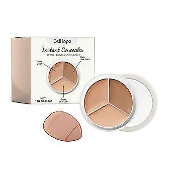 Trefärgad concealer, naturlig täckning mörk svart kant av ögat fläckar Blain att prägla bär ljus färg på huden Concealer