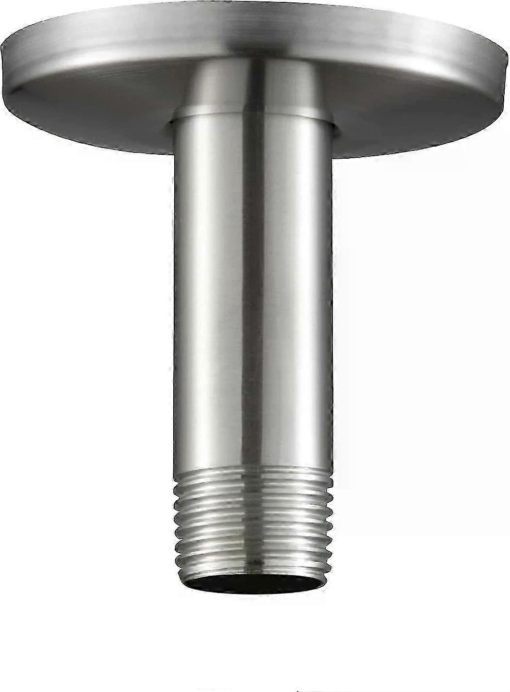 Flänsduscharm, 7,5 cm borstad nickel, takmontering för regnduschbyte