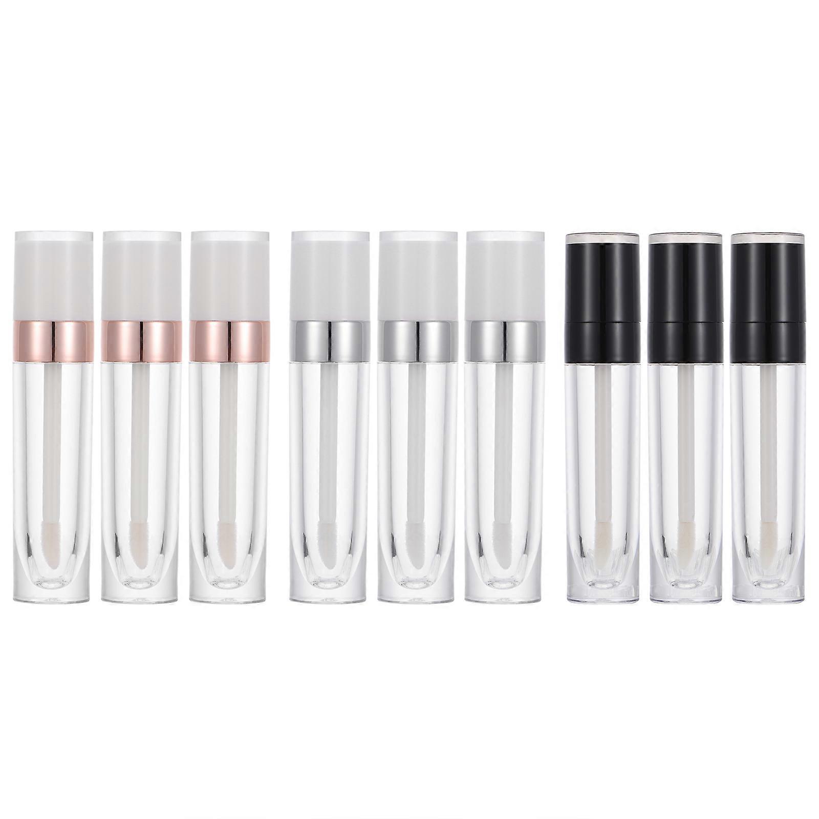 Transparent Lip Gloss Container Refillable Tubes for Storage 9Pcs Plastic