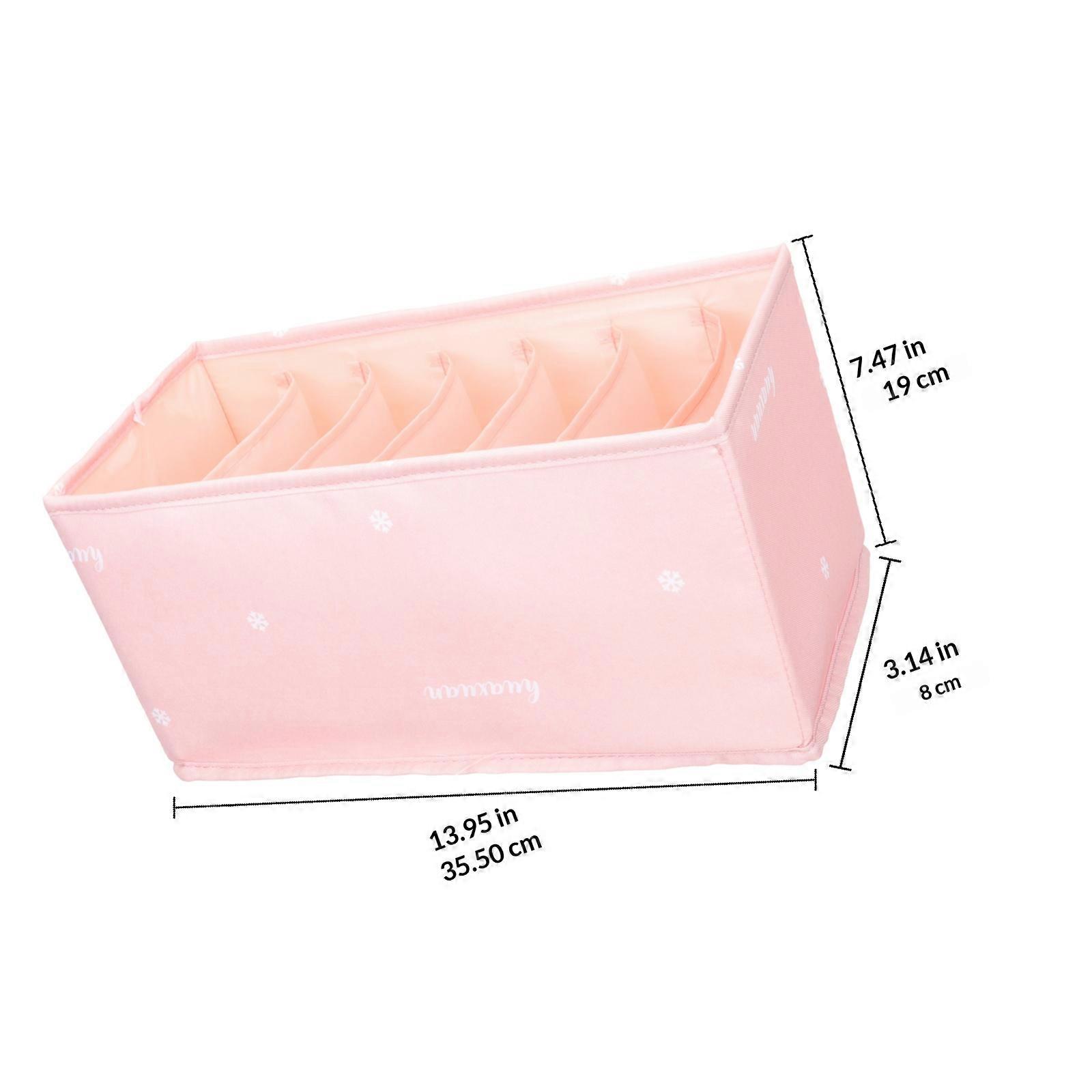 Multi-Grid Clothes Drawer Organizer Pink Storage Box for Clothes Use