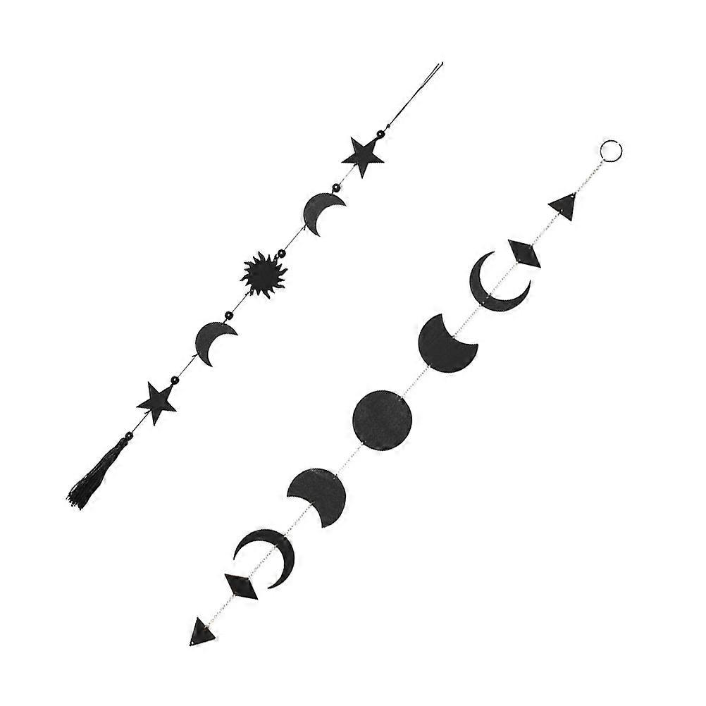 Hanging Ornament Moon Star Design Office Users 2Pcs