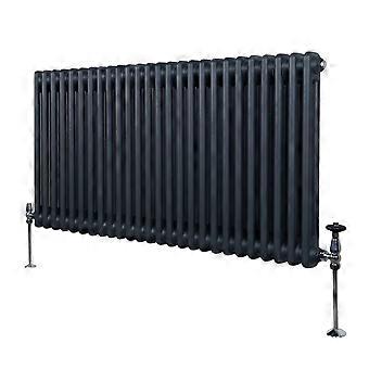 Traditional 2 Column Radiator 600mm x 1192mm Modern Central Heating Heater Matt Anthracite Grey