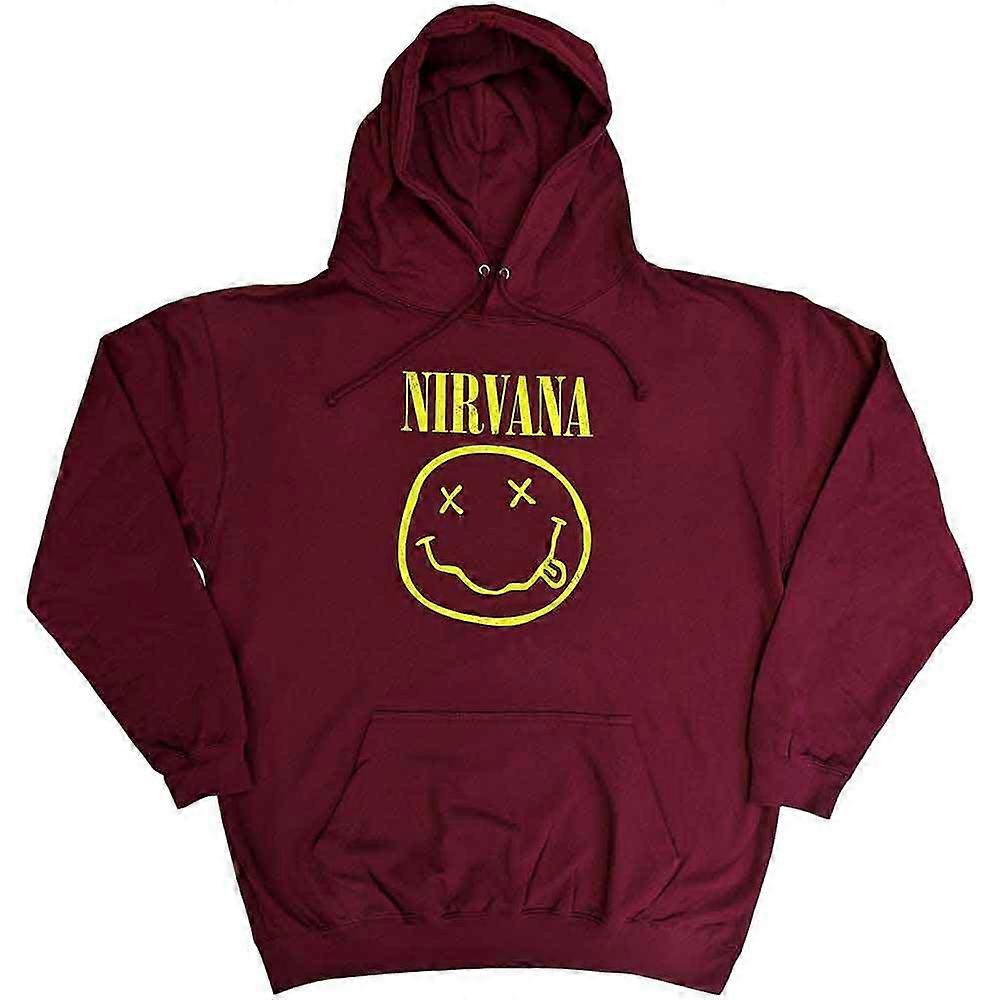 Nirvana Unisex Pullover Hoodie: Yellow Happy Face