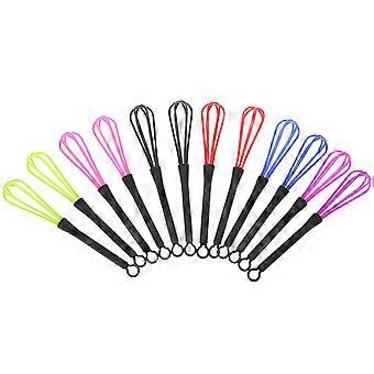 12pcs Haarfarbe Schneebesen Haarfärbemittel Farbe Mischen Rührer Salon Barbier Kunststoff Schneebesen