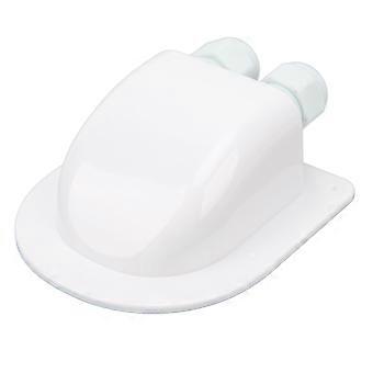 Scatola passacavo IP68 impermeabile resistente alle intemperie, doppio ingresso cavi, per camper, tetto, barca, yacht, bianco