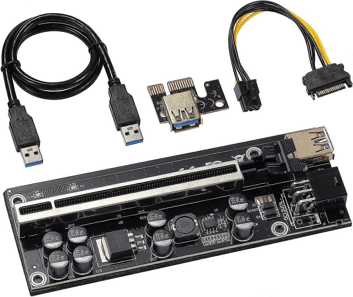 1X To 16X PLUS Riser Card & Power Cable, Graphics Card Extension Cable, Ethereum ETH/GPU Mining