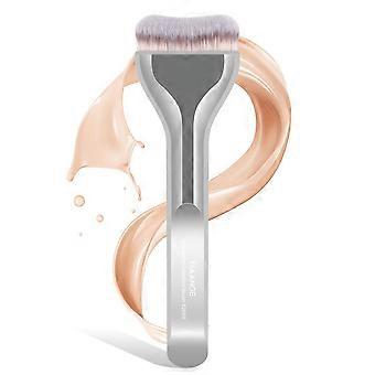 Curved Foundation Brush, Soft Nylon Bristles, Professional Makeup Brush for Liquid Foundation BB Cream and Setting Powder, Travel-Friendly