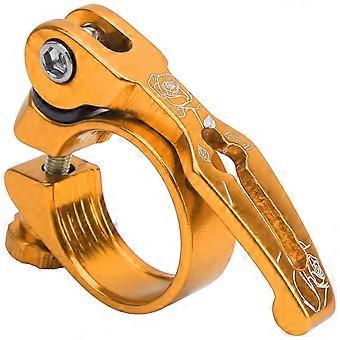 31.8MM Quick Release Seatpost Clamp Aluminum Alloy for Mountain Road Bikes Gold