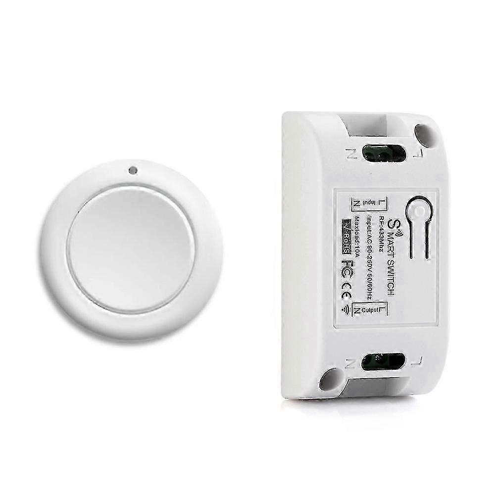 Wireless Light Switch 433MHz Remote Control Receiver for Ceiling Lights (AC 90-250V)