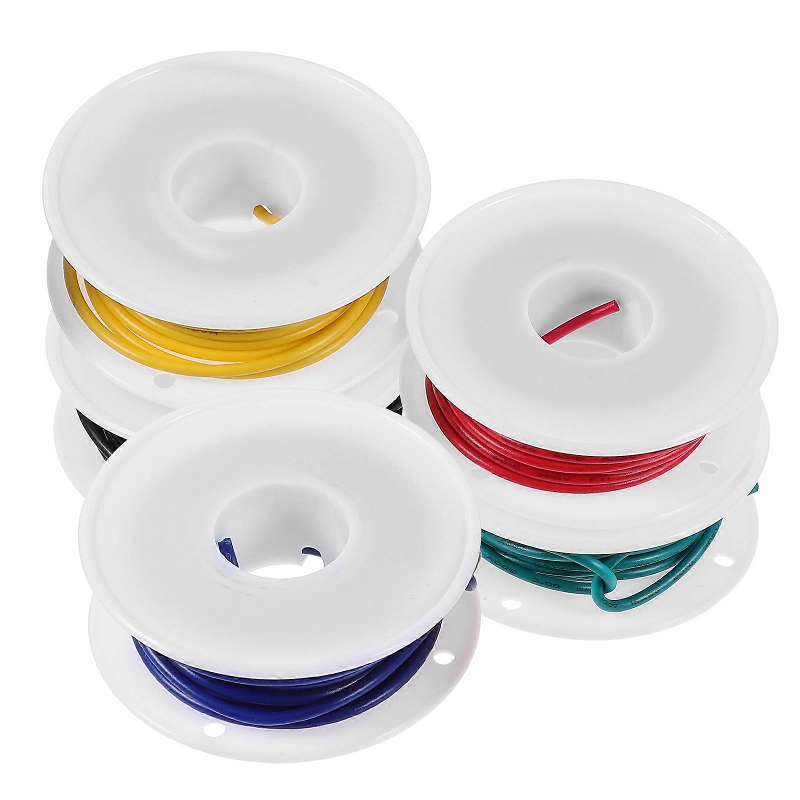 5 Rolls Insulated Cable Wire Electronic Stranded Wire Cable Insulation Cord Supply