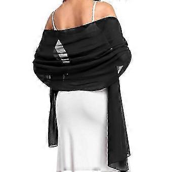 Women's Evening Dress Wrap Accessory - Breathable Lightweight Transparent Chiffon Shawl, Elegant Design