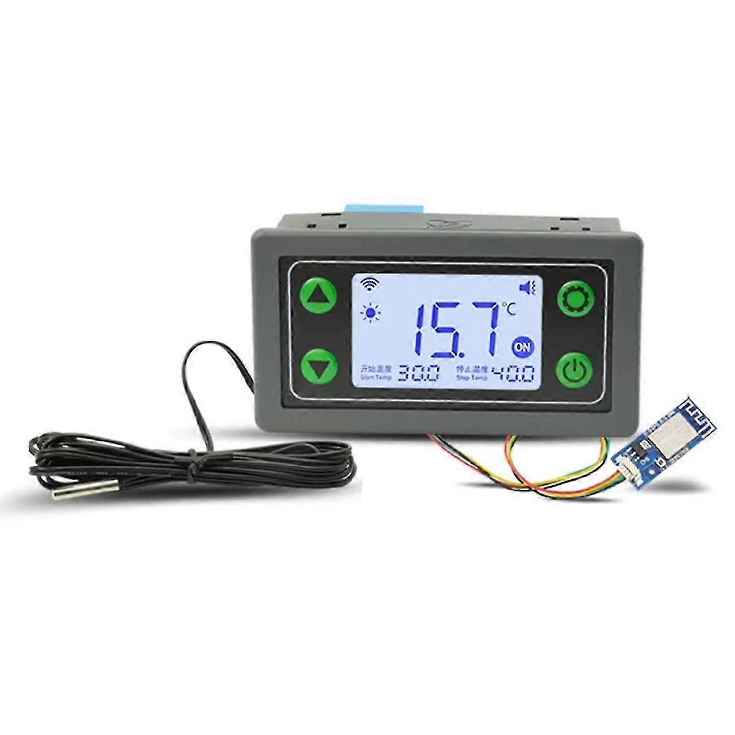 30A remote temp controller with app digital display probe with wifi