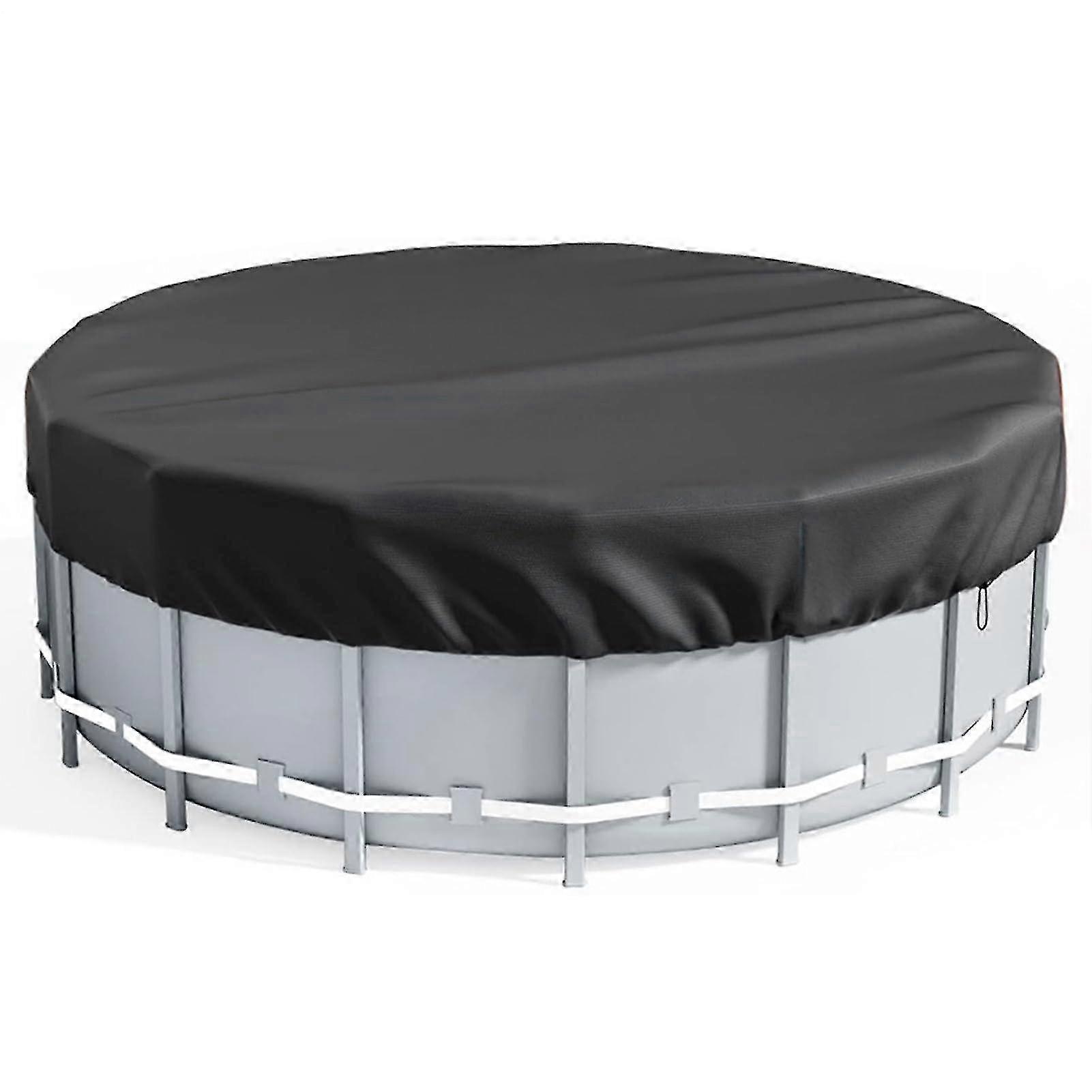 12ft Round Solar Pool Cover with UV Reflection, Foldable Dustproof Design compatible Outdoor Swimming Pools