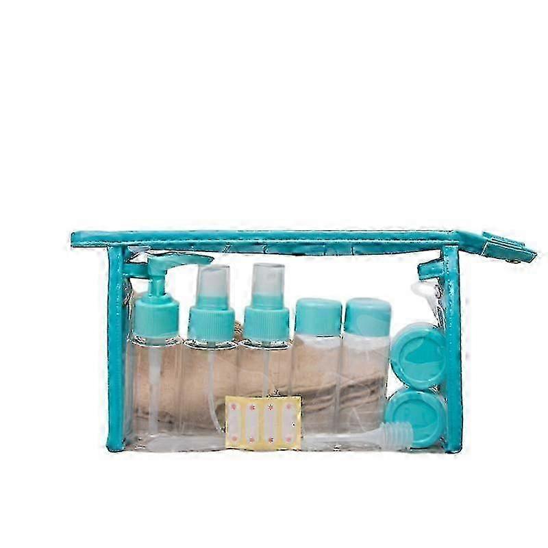 Travel bottle set with 11 pieces, thoughtfully and practically designed